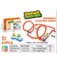 Voiture de course électrique sur circuit, jouet dinosaure, voiture magnétique sur circuit, ensemble de train éducatif, jouets à encastrer pour enfants, cadeaux, orbite de lévitation