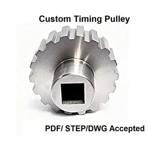 Polea de sincronización T10 de orificio cuadrado personalizable OEM para equipos de automatización industrial en aluminio/acero/acero inoxidable - Product Image 1