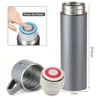 Ensemble de 3 pièces en acier inoxydable avec logo personnalisé : Bouteille isotherme, Gobelet et Tasse à café – Cadeau d'entreprise en coffret