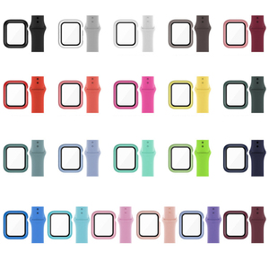 2025 <span class=keywords><strong>nuevo</strong></span> producto para Apple Watch Strap <span class=keywords><strong>Se</strong></span> 45678 generación funda de correa de silicona de una pieza para Apple Watch Strap 2 en <span class=keywords><strong>1</strong></span> Set - Product Image 2