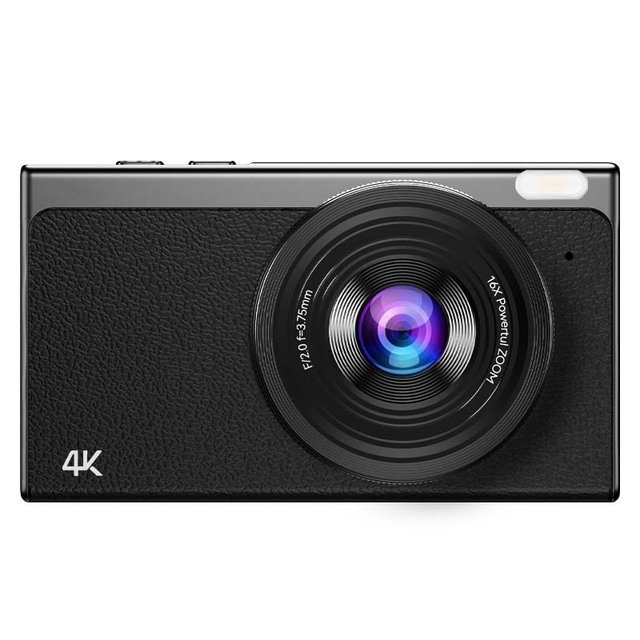 4K Video Camera for Kids CMOS Sensor Mini Cute Design SD Card 1x-16x Digital Zoom 2"-3" Screen