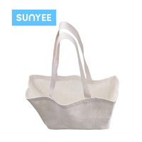 Sac fourre-tout en lin vierge pour sublimation Sunyee, sac de courses réutilisable, impression personnalisée, vente en gros, 36x39cm