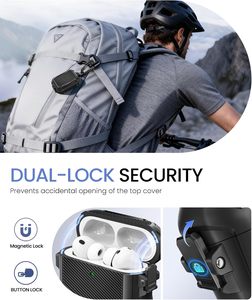 Funda MOBOSI para <span class=keywords><strong>AirPods</strong></span> <span class=keywords><strong>Pro</strong></span> 3, Compatible con la 3ª Generación [Kit de Limpieza con Llavero <span class=keywords><strong>MagSafe</strong></span>], Carcasa Rígida a Prueba de Golpes y Agua - Product Image 4