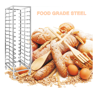 Étagère <span class=keywords><strong>de</strong></span> chariot <span class=keywords><strong>de</strong></span> support <span class=keywords><strong>de</strong></span> cuisson <span class=keywords><strong>de</strong></span> refroidissement alimentaire d'acier inoxydable résistant aux hautes températures 14/16 couches 16/32 plateaux hôtels restaurants - Product Image 4