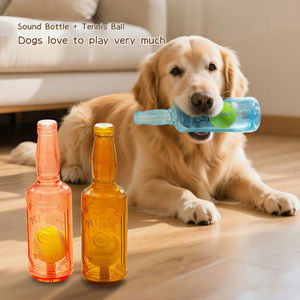 Livraison Rapide Nouveaux Jouets à Mâcher pour Chiens 2-en-1 (Balle de Tennis et Bouteille) Résistants aux Morsures, Interactifs, Couineurs, Non Toxiques en TPR - Product Image 2