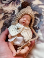 Poupées reborn en silicone de 6 pouces, taille paume de main, corps entier en silicone solide, mini poupées reborn filles, bébés endormis mignons et minuscules pour enfants de 3 ans et plus