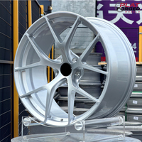 Velg Performa Ringan R-ID Monoblock Gloss Silver Forged untuk Mobil Mewah Tesla BMW AMG Porsche