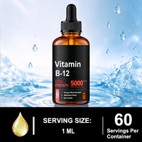 Gouttes de Vitamine B12 à Marque Privée Personnalisée 5000mcg – Supplément Liquide de Vitamine B12 Extra Fort pour l'Énergie