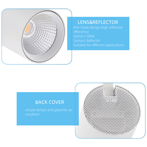 RONSE CE RoHS Lampe sur <span class=keywords><strong>rail</strong></span> LED moderne en aluminium de haute qualité décorée de blanc noir sur <span class=keywords><strong>rail</strong></span> <span class=keywords><strong>avec</strong></span> puce COB - Product Image 6