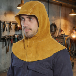 Masque de soudage intégral en cuir robuste à assombrissement automatique JNA GROUP avec protection du cou et isolation thermique pour la construction - Product Image 4