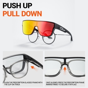 Lunettes de cyclisme photochromiques pour hommes KAPVOE - Lunettes de sport design, lunettes de soleil polarisées UV400 pour les sports de plein air - Product Image 2
