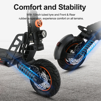 Scooter Eléctrico Todoterreno de 10 Pulgadas con Suspensión de Goma Delantera y Trasera de Largo Alcance y Gran Potencia para Adultos, Venta al Por Mayor