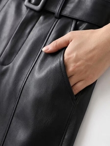 <span class=keywords><strong>Pantaloni</strong></span> a Gamba Larga <span class=keywords><strong>in</strong></span> Pelle a Vita Alta Stile Y2K Streetwear da <span class=keywords><strong>Donna</strong></span>, <span class=keywords><strong>Pantaloni</strong></span> Dritti Casual per Pendolarismo, Feste e Clubwear - Product Image 5