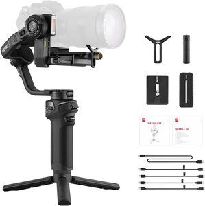 Zhiyun <span class=keywords><strong>Weebill</strong></span> 3S <span class=keywords><strong>Combo</strong></span> <span class=keywords><strong>3</strong></span> - Estabilizador de cardán compatible con cámaras DSLR/mirrorless, empuñadura extensible, luz de relleno, carga rápida PD - Product Image 1