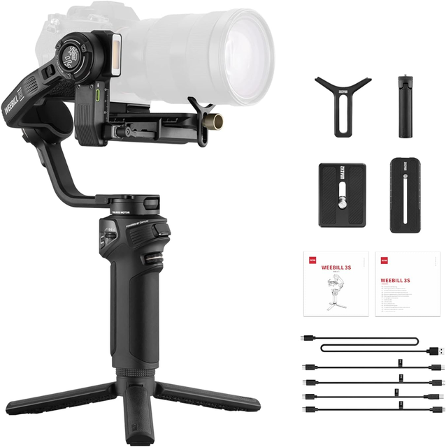 Zhiyun Weebill 3S 3-Axis Camera Gimbal Stabilizer for DSLR Mirrorless Camera 3kg with Sling Built-in Fill Light VerticalShooting