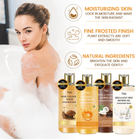 Gel Douche Exfoliant Éclaircissant TWG OEM au Collagène d'Escargot, Vitamine C, Lait de Chèvre, Café et Noix de Coco