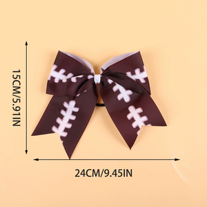 Diademas Deportivas con Lazo, Elásticas, con Patrón de Fútbol y Sóftbol, Lazos para el Cabello para Niños - Product Image 2