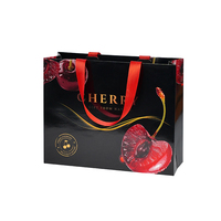 Bolsa de Regalo de Papel Impresa Personalizada al por Mayor con Forro de Esponja, Asa de Cinta, Elegante Bolsa de Compras CMYK para Boutique, Embalaje de Recuerdos
