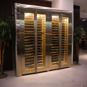 <span class=keywords><strong>Mobile</strong></span> Bar Moderno di Lusso in Acciaio Inox Estensibile <span class=keywords><strong>con</strong></span> Frigorifero Elettrico Premium per Vini, Arredamento per Cucina e Casa - Product Image 3