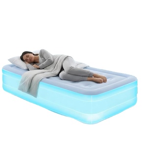 <b>Light</b> <b>Up</b> Twin Size Air Mattress with Color Changing LED <b>Lights</b> for Home Camping Travel - Product Image 1
