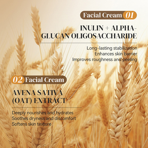 KORMESIC - Crema Facial Hidratante Prebiótica de Avena de 50 g, Blanqueadora, Antienvejecimiento, Iluminadora, Crema Coreana Orgánica de Marca Privada al por Mayor - Product Image 3