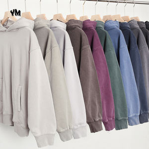 Sweat-shirt à capuche vintage personnalisé, lourd, délavé, en gros, ample, à épaules tombantes, décontracté, pour hommes et femmes - Product Image 1