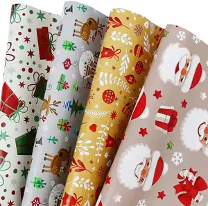 Custom Logo Printed 80gsm Christmas Wrapping Paper Luxury Children' Surprise Gift Wrapping Paper