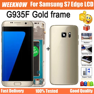 หน้าจอ OLED สำหรับ S7 Edge <span class=keywords><strong>G935F</strong></span> พร้อมกรอบกลาง สำหรับ Samsung Galaxy S7 G930F ตัวเครื่องโทรศัพท์ โครงสร้าง แผง LCD พร้อมปุ่มเปิดปิดและปุ่มปรับระดับเสียง - Product Image 3