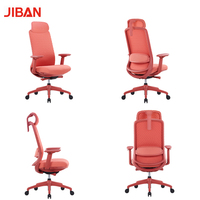 Chaise de bureau ergonomique moderne en maille avec réglage de la hauteur, support lombaire, accoudoirs et appuie-tête ajustables, idéale pour atelier et télétravail