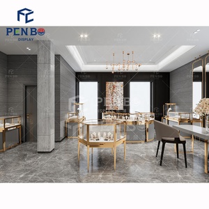 New High End Tempered <strong>Glass</strong> Luxury Jewelry <strong>Display</strong> <strong>Showcase</strong> Store Jewelry <strong>Display</strong> Counter Retail Watch Shop Interior Design - Product Image 4