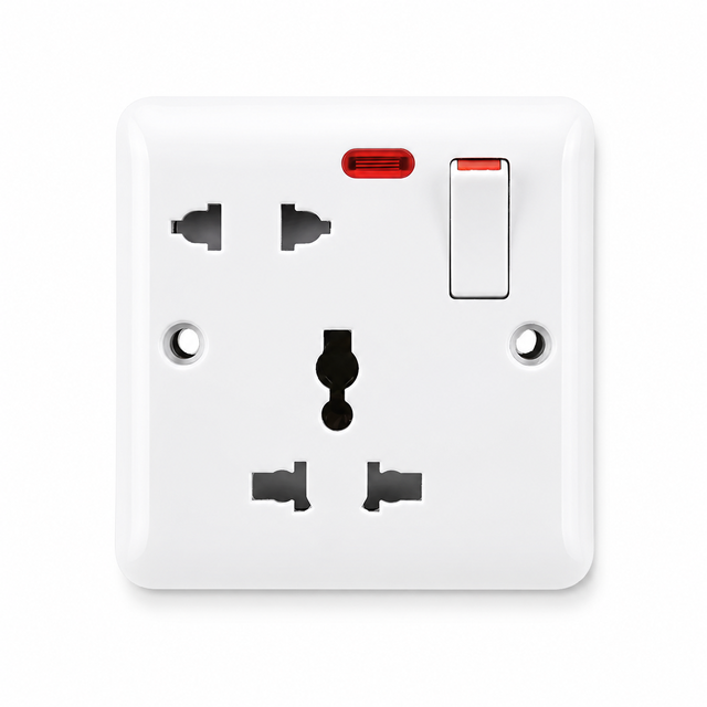 Custom Durable Safety BS1363 Electrical 250v 3 Pin Multi Plug Wall Socket Outlet for Home Hotel Use