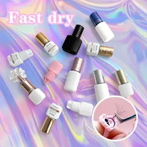 0.5-1s <strong>Individual</strong> <strong>Lash</strong> <strong>Glue</strong> Liquid High Quality Golden Bottles Vegan Waterproof Fast Dry Strong Hold 5ml MSDS Eyelash <strong>Glue</strong> - Product Image 2