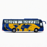 Autobus électrique TENGLONG 12m 53 places, batterie CATL 255 kWh, autonomie 450 km, pour les trajets interurbains