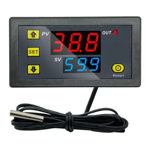 W3230 pengontrol suhu Digital Mini, 12V 24V 220V Regulator pemanas termostat kontrol pendingin termoregulator dengan Sensor