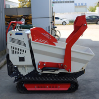 Mesin Bensin EPA Engine PLC Motor 500kg Mini Crawler Dumper 200dm Bucket Sistem Pompa Hidrolik Crawler Dumper