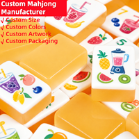 Jeu de Mahjong américain translucide en acrylique orange vif, 160 tuiles, avec plateau numéroté et mélangeur Smoothie