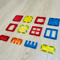 120 pièces de tuiles magnétiques de construction 3D avec ensemble de blocs de construction de véhicules pour enfants, cadeau d'anniversaire ou de Noël