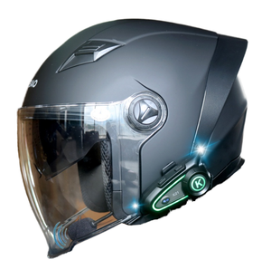 Casque demi-tête Cool Rider pour homme/femme, toutes saisons, double visière, pour interphone Bluetooth, matériau ABS, universel, 3C, nouveau pour motocyclistes électriques - Product Image 4