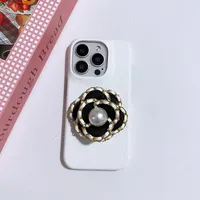Étui de téléphone en cuir avec fleur de rose 3D, coque arrière rigide antichoc compatible avec iPhone 16E 16 15 14 13 12 11 Pro Max