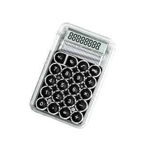Caja de papelería de bolsillo para niños, caja de papelería de oficina para estudiantes, mini artículos de papelería, <span class=keywords><strong>calculadora</strong></span> transparente portátil bonita de 8 dígitos - Product Image 1