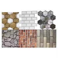 Autocollant mural 3D moderne auto-adhésif en mousse PVC en fausse brique imperméable à l'eau Décalcomanies murales géantes pour la décoration intérieure