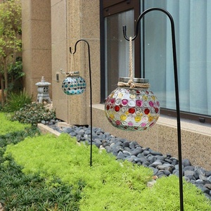 헤비 듀티 3/10 새 피더 식물 바구니를위한 목자의 후크 쉬운 설치 야외 정원 기둥 2 구 아연 도금 강철 - Product Image 2