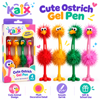 Stylo Gel en Silicone en Forme d'Autruche Mignon KAIX, Nouveauté, 4 Couleurs, Idéal pour Étudiants, Cadeau