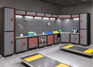 Alat bengkel baja tugas berat kabinet mewah baja gulung dingin beban berat 1 Set bengkel perbaikan mobil 3 tahun dapat diterima - Product Image 4