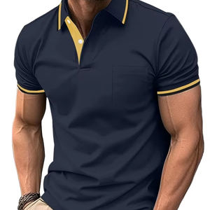 เสื้อโปโลผู้ชายสั่งทำขายส่ง เสื้อกอล์ฟปักโลโก้ตามแบบ ผู้ผลิตเสื้อโปโล เสื้อยืดโปโลสำหรับผู้ชาย - Product Image 1