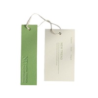 Étiquettes personnalisées d'usine pour vêtements, étiquettes à insérer pour vêtements, étiquettes de présentation pour boutique de vêtements, bleues