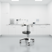 Chariot d'hôpital VESA tout-en-un de haute qualité station de travail médicale mobile à hauteur réglable optimale pour les hôtels dentaires modernes