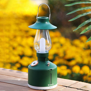 New 2-in-1 xách tay cắm trại đèn lồng 280ml USB Retro thời gian ánh sáng độ ẩm cho nhà Bàn Ngoài Trời với điều chỉnh sương mù - Product Image 1