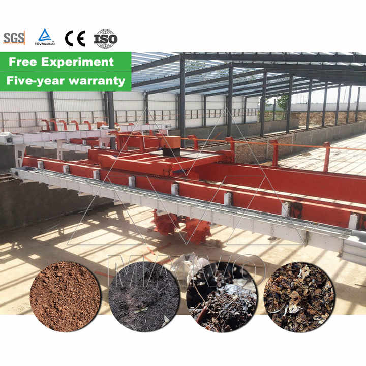 Fertilizer Machine Wheel Type Compost Turner Machine Sande Organic ...