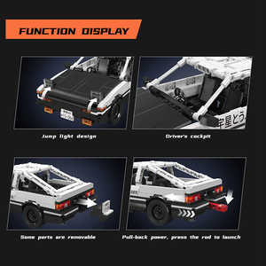 Para Mould King AE86 Car Series 15064 790PCS Plastic Pull Back Sport Car Building Block Model Technical Educational Toy para - Product Image 6